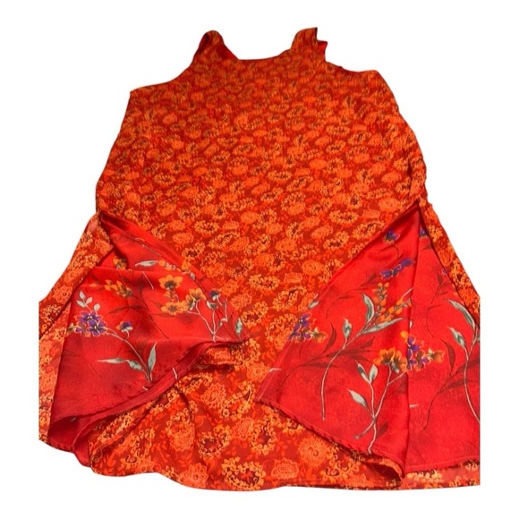 IMPRESSIONS Vintage 1990s Red/Orange Floral Reversible Maxi Dress NWT Size 3X - Picture 14 of 14